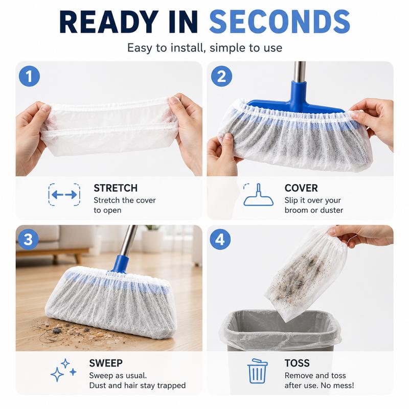 Mozy™ Disposable Dust Catcher Broom Covers