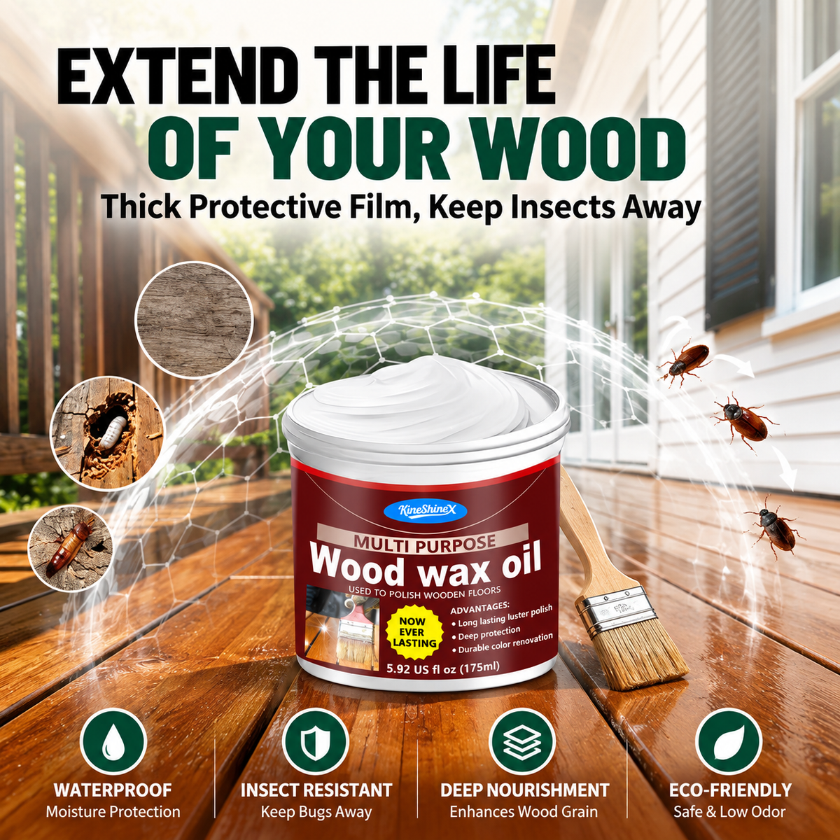 KineShineX™ Wood Wax Oil