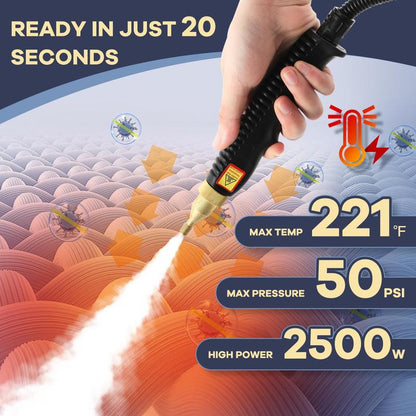🔥Hot Sale🔥2500W Handheld High-Temperature Pressurized Steam Cleaner