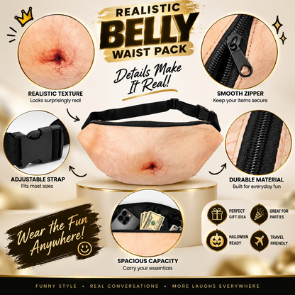 Realistic Belly Funny Waist Pack