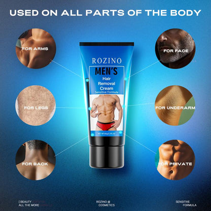 ROZINO Men’s Hair Removal Cream – Smooth & Fast (60g)