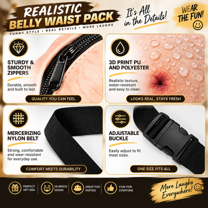 Realistic Belly Funny Waist Pack