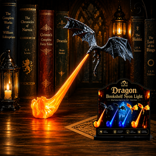 Mozy™ Flying Fire Dragon Night Light – 3D Fantasy Atmosphere Lamp