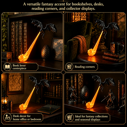 Mozy™ Flying Fire Dragon Night Light – 3D Fantasy Atmosphere Lamp