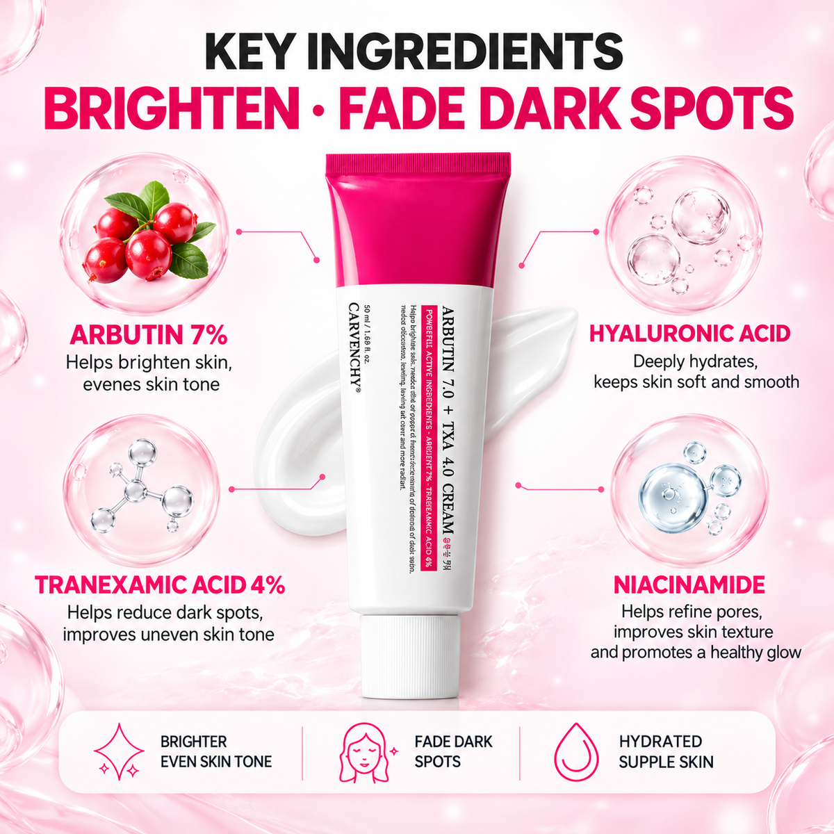 TOSOWO™ Arbutin 7% + Tranexamic Acid 4% Cream