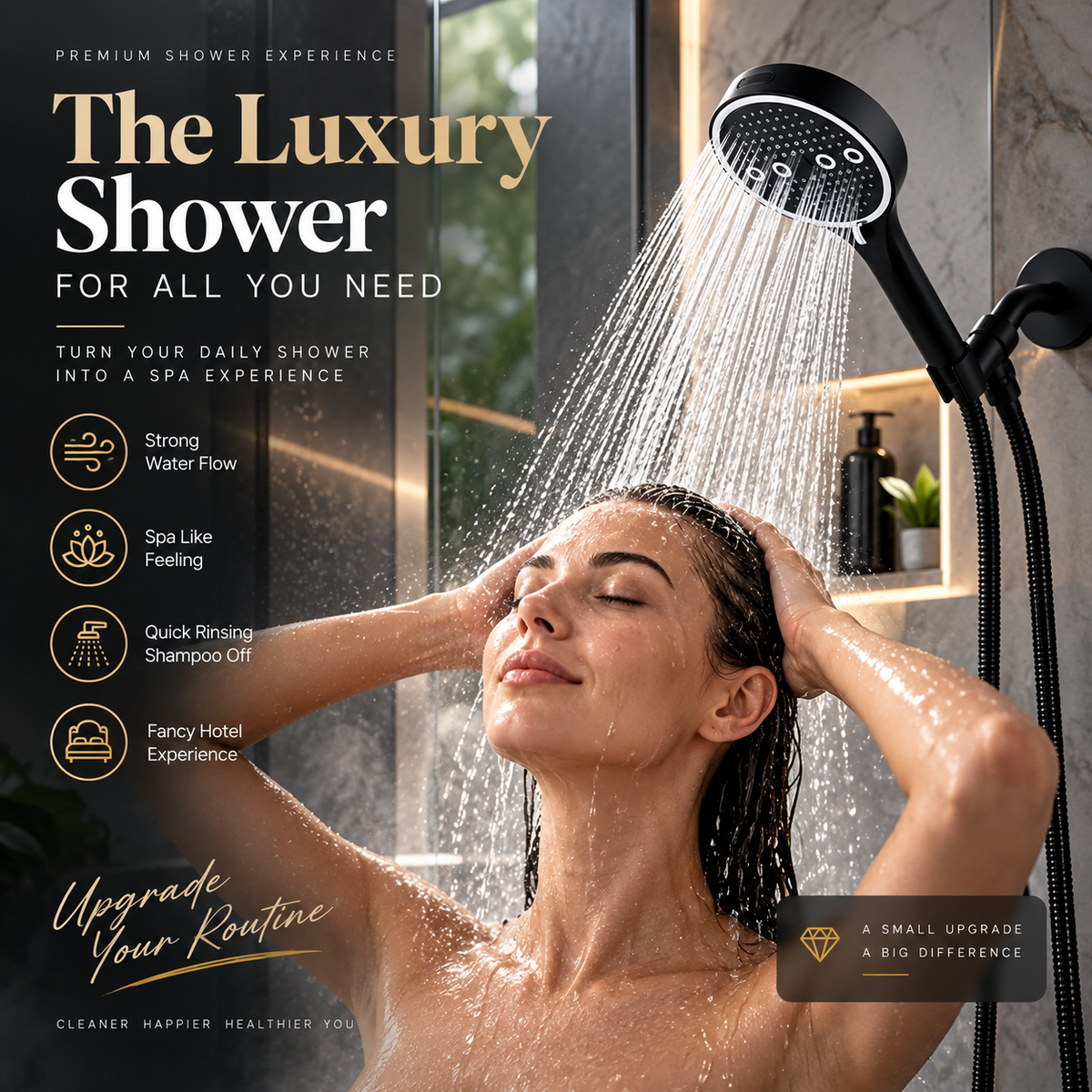 Mozy™ LuxeFlow 6-Mode Handheld Shower System