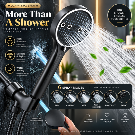 Mozy™ LuxeFlow 6-Mode Handheld Shower System