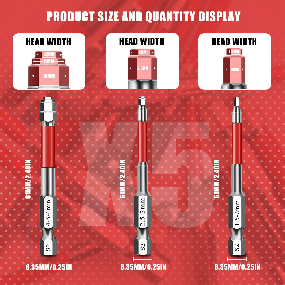 Mozy™ FlexHex 6-in-1 Magnetic Nut Driver Bit Set