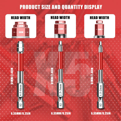Mozy™ FlexHex 6-in-1 Magnetic Nut Driver Bit Set